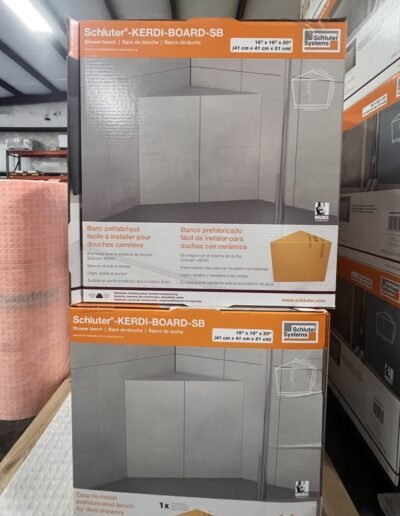 Schluter Kerdi-Board shower benches and Kerdi membrane in stock in Evansville IN