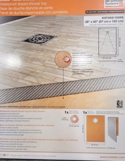 Schluter Kerdi-Shower sloped shower tray at Evansville Tile Distributors